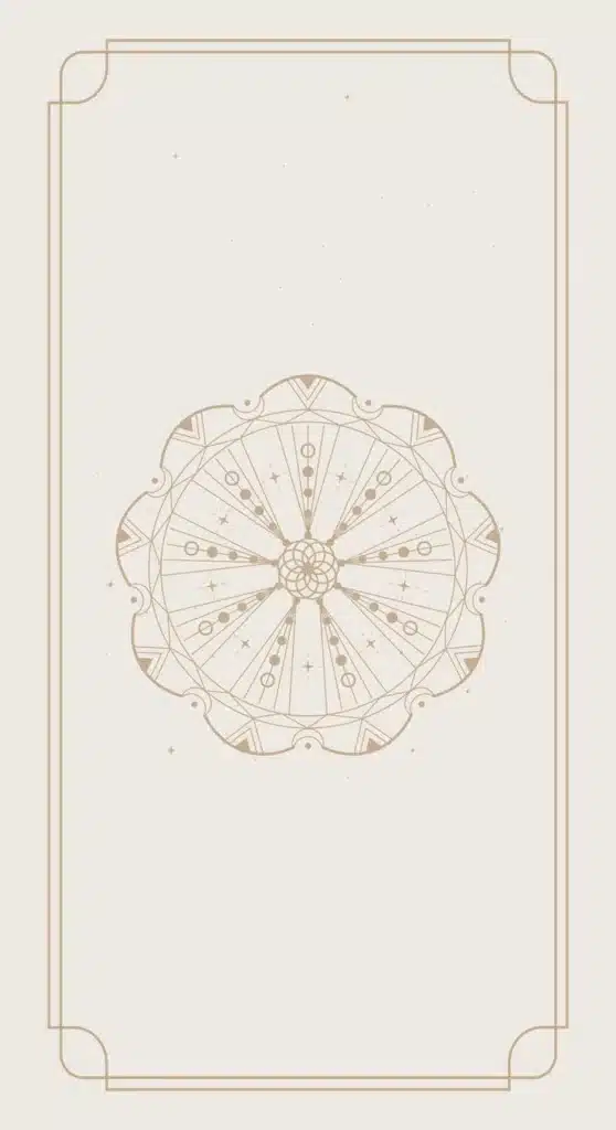 arrière d'une carte de tarot
